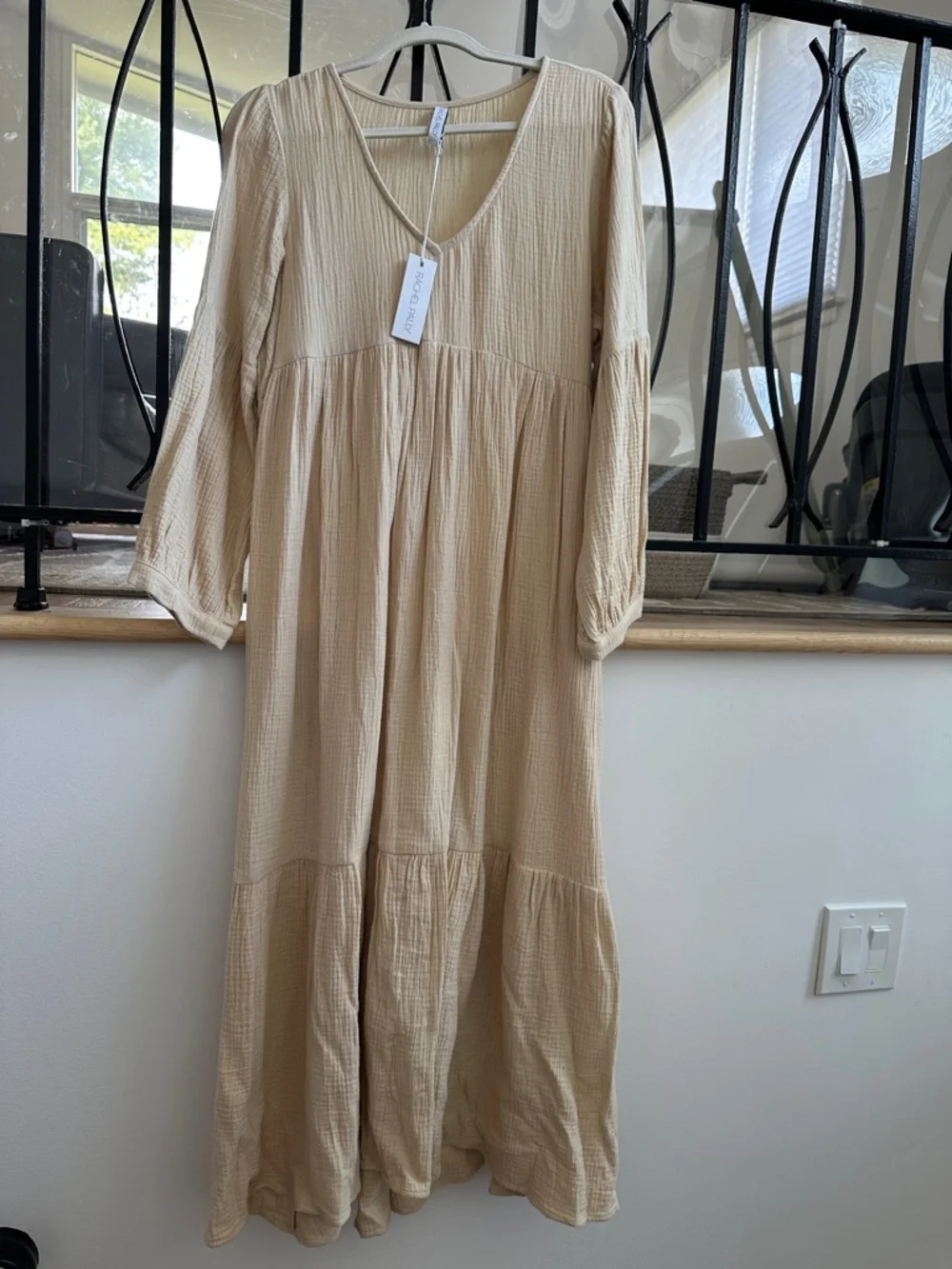 Rachel Pally Gauze Cecelia dress in almond tan - Picture 2 of 6